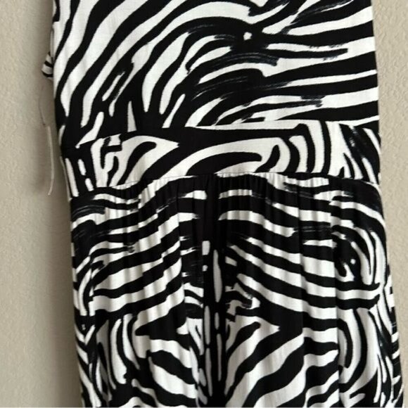 A.N.A. A New Approach Sleeveless Zebra Print Midi Dress Women's Size Large - Picture 5 of 8